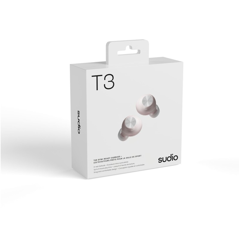 Sudio T3PNK Audífonos True Wireless In-Ear, Bluetooth 5.4, Equipado con