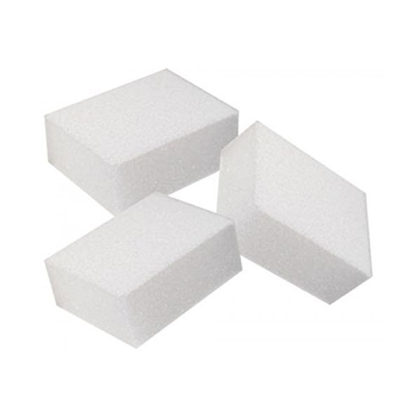 BNP Mini Buffing Buffer Block 80/100 Grit Double-Sided For Manicure Pedicure Salon Nail Art Supplies Home DIY (1.5 inches L x 1 inches W x .5 inches H) 50 Count (White)
