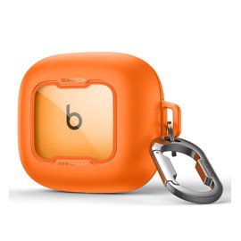 SURITCH for Beats Powerbeats Pro 2 Case Cover, Magnetic Locking Cases for Beats Powerbeats Pro 2 2025, Shockproof Bumper Protective Covers with Carabiner & Keyring & Cleaner Kit, Orange