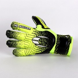 HO Soccer Force Green Unisex Adult Goalkeeper Gloves, Black/Lime, 10.5