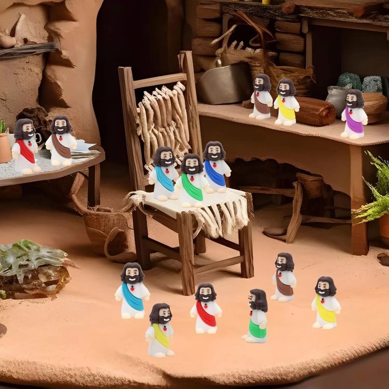 100 Pack Mini Jesus Figurines Bulk Little Jesus Figures Toys
