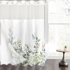 Tititex No Hooks Snap in Liner Green Eucalyptus Leaves Shower