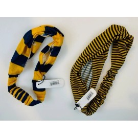 Game Day Head Band Set of 2 by Tickled Pink Michigan, West Virginia, Berkley NWT