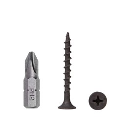 (Pack of 100) Black Phosphate Carbon Steel 3.5 x 35mm Drywall Screws Wood Screws Phillips Pin Head Chipboard Fasteners (100pcs 3.5x35mm)