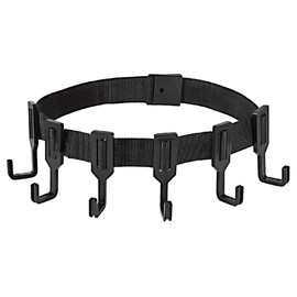 Namvo Tree Stand Strap Camping Hooks Hangers Equipment Mounted Hunting Hiking Accessories Belt Hanger with Hook 3.8CMx1.5M 1 Strap 6 Hooks Black