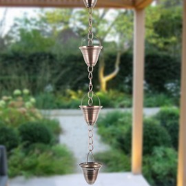 TZSSP Rain Chains Decorative Rain Chain Bell, 8-1/2 Length, Bell Style