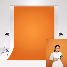 Kate Photo Background Canvas Orange 1.5 x 2.2 m Photo Background Microfibre for Portrait Newborn Photography High Saturated Colours Background Photo Studio Background Photography