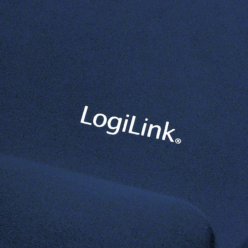 LogiLink ID0027B - Mauspad mit Silikon Gel Handauflage, Farbe: Blau