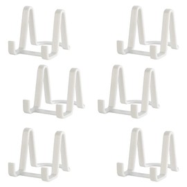 Soporte de placa para exhibición – Caballete de plástico soporte de placa soporte de exhibición de marco de fotos | foto|placa decorativa | plato | arte de mesa – 3 pulgadas – blanco