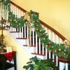 Christmas Decoration Garland, Christmas Artificial Green Pine Garlands with Cones