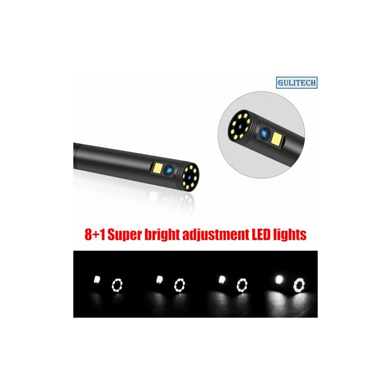 handheld Endoscope 1080P HD 8mm dual Lens 4.3 Inch Screen