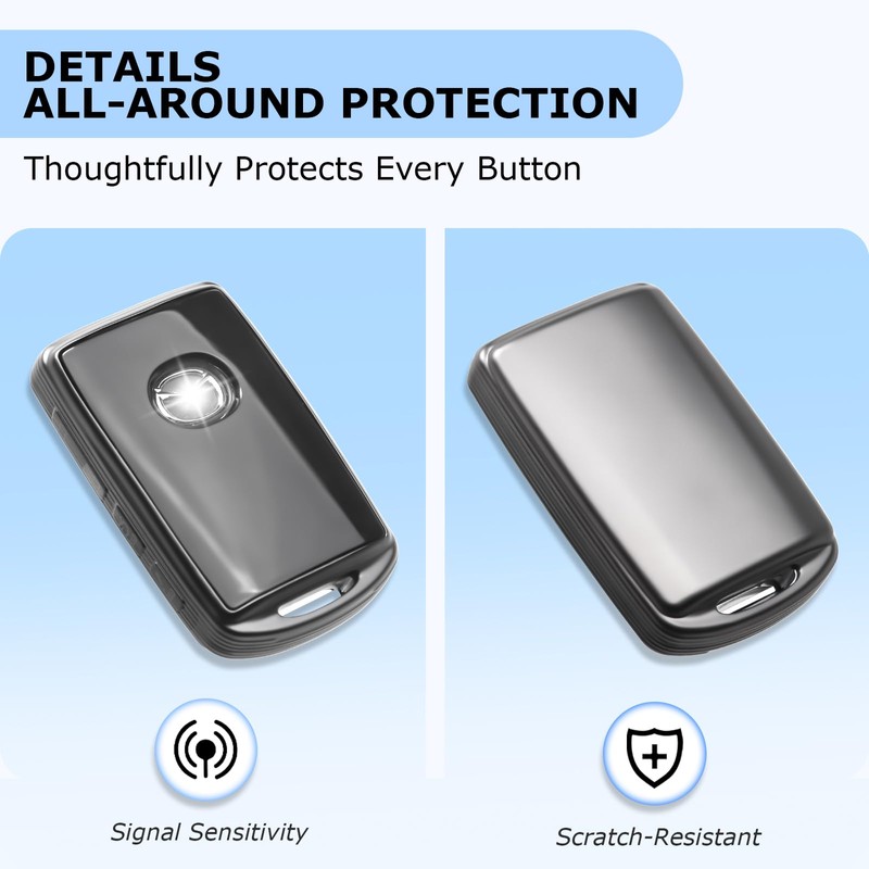 CHENZLIN for Mazda Key Fob Cover 4-Button TPU Case Keychain