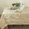 Benson Mills Harmony Scroll Woven Damask Fabric Tablecloth, Everyday, Parties,