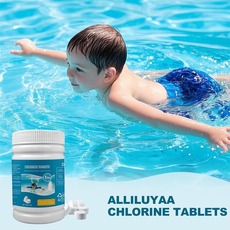 Multifunction Chlorine Tablets for Swimming Pool 1LB Paddling Chlorine Tablets