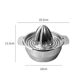 Manual Stainless Steel Citrus Juicer 400 ml - For Lemons, Oranges & Grapefruits, Juicer Lemon Squeezer, Dishwasher Safe