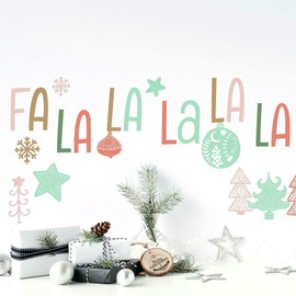 RoomMates RMK4833SCS Fa La La La La Christmas Quote Peel and Stick Wall Decals