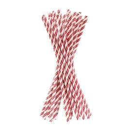 Emartbuy Pack of 500 pcs Paper Straws Disposable Paper Drinking Straws - Red Blue White Stripes