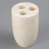 Luxury Solid Marble Toothbrush Holder – Handcrafted Champagne Beige, Heavy-Duty