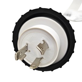 Parkworld 691975 White RV Shore Power Pigtail, 30A Locking Male NEMA L5-30P to 5-20R T-Blade 5-15R Female, Dogbone Power Cord Adapter, Twist Lock L5-30 Plug to 5-15 or 5-20 Receptacle (16FT)