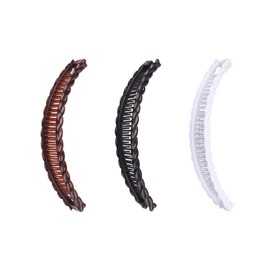 3 Pcs Banana Hair Clip Vintage Double Comb Ponytail Hair Clips Fishtail Small Banana Hair Clip for Women Girls Everyday Special Occasions