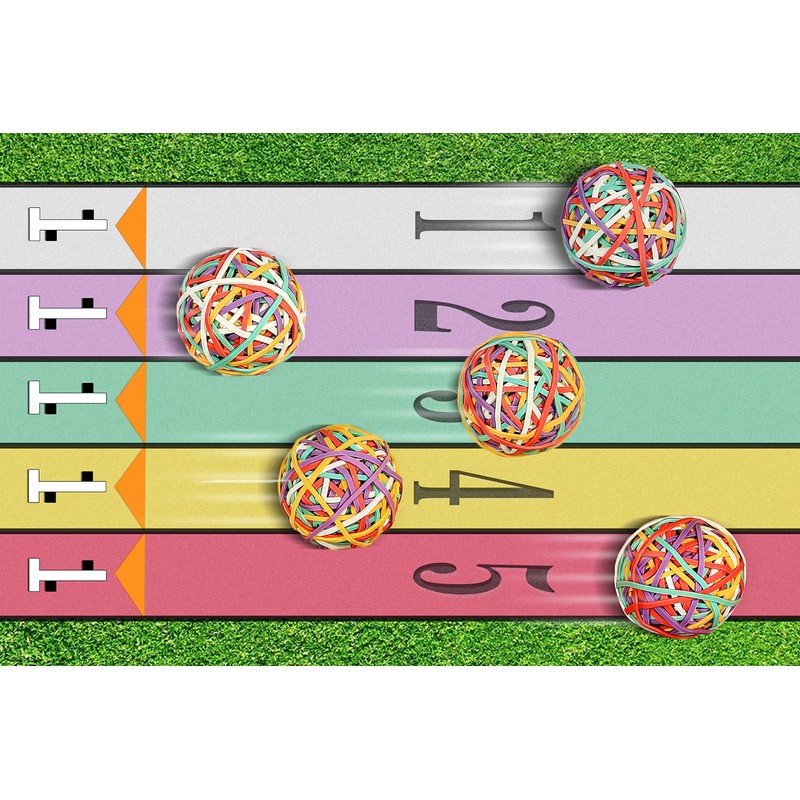 Mikily's 5 Colors Rubber Bands Ball for 0.33lb Office Supplies