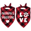 STMK 2 Pack Valentines Dog Bandanas, Dog Valentines Bandana for