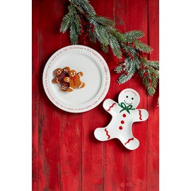 Mud Pie Home TASTES LIKE CHRISTMAS Circa Gingerbread Shape Serving Tray 2 pc Set