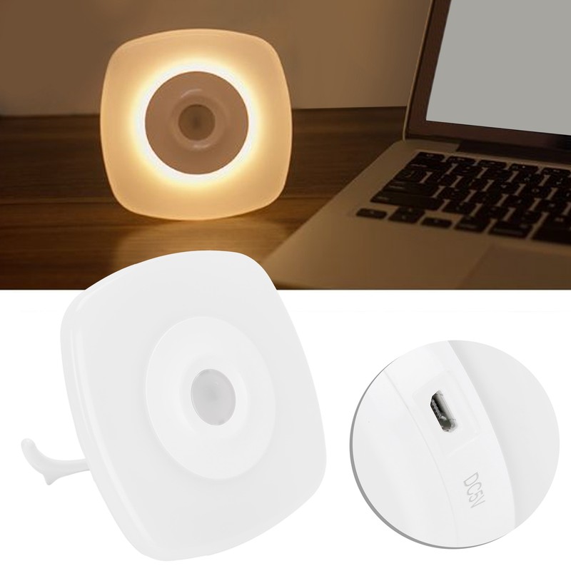 LED Rechargeable Night Light Induction Infrared Lamp Remote Control ABS