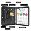 Writing Case 4 Ring Binder A4 Conference Folder Zip Leather