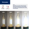 FLSNT 5000K Daylight LED Chandelier Edison Bulbs, 60W Equivalent, Dimmable