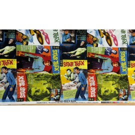 Star Trek Fabric By 1/2 Yard Increments - Rare Cranston Cotton Retro Comic