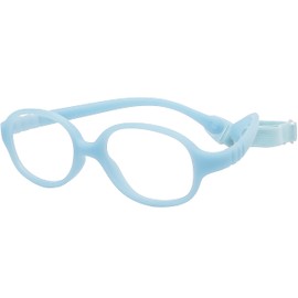 Geborilma Unbreakable Eyeglasses for Kids Flexible Glasses - XS Toddler Glasses Frames for Baby Eyeglass Frames 43-15-120 Sky Blue