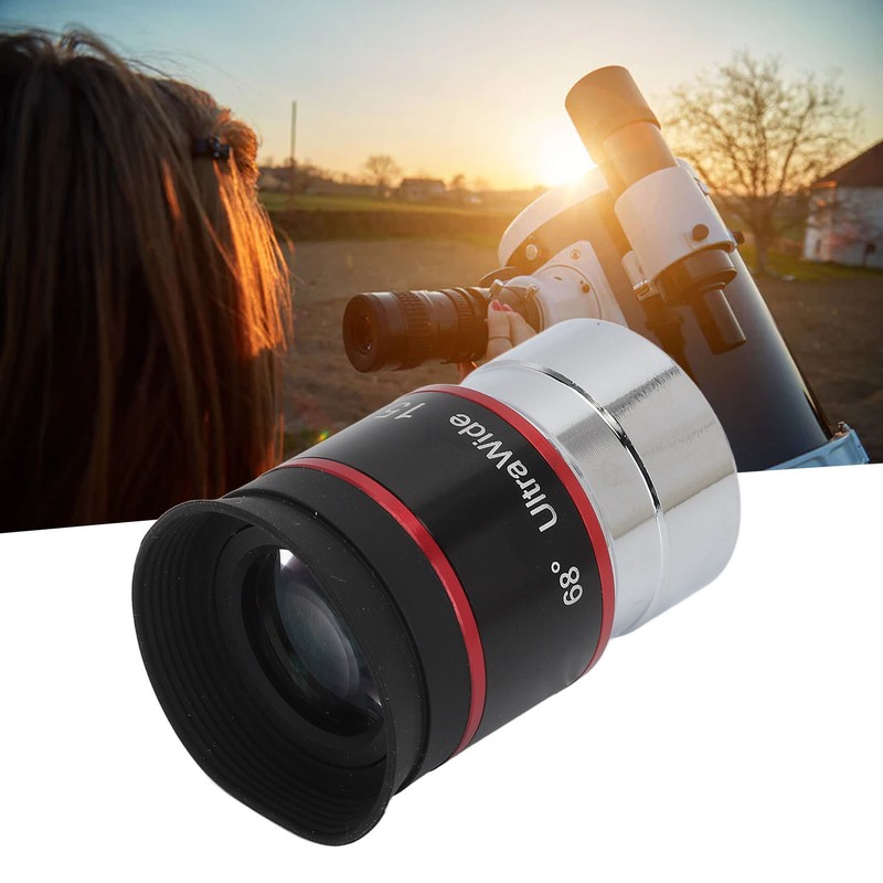 1.25in 15mm 68 Degree Ultra Wide Angle Eyepiece for Telescope