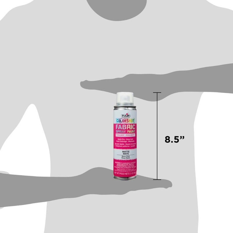 Tulip ColorShot Instant Spray Fabric Color 3oz. Neon Pink
