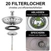 Soiftra Universal Drain Plug, 82 mm Sink Height Adjustable Drain