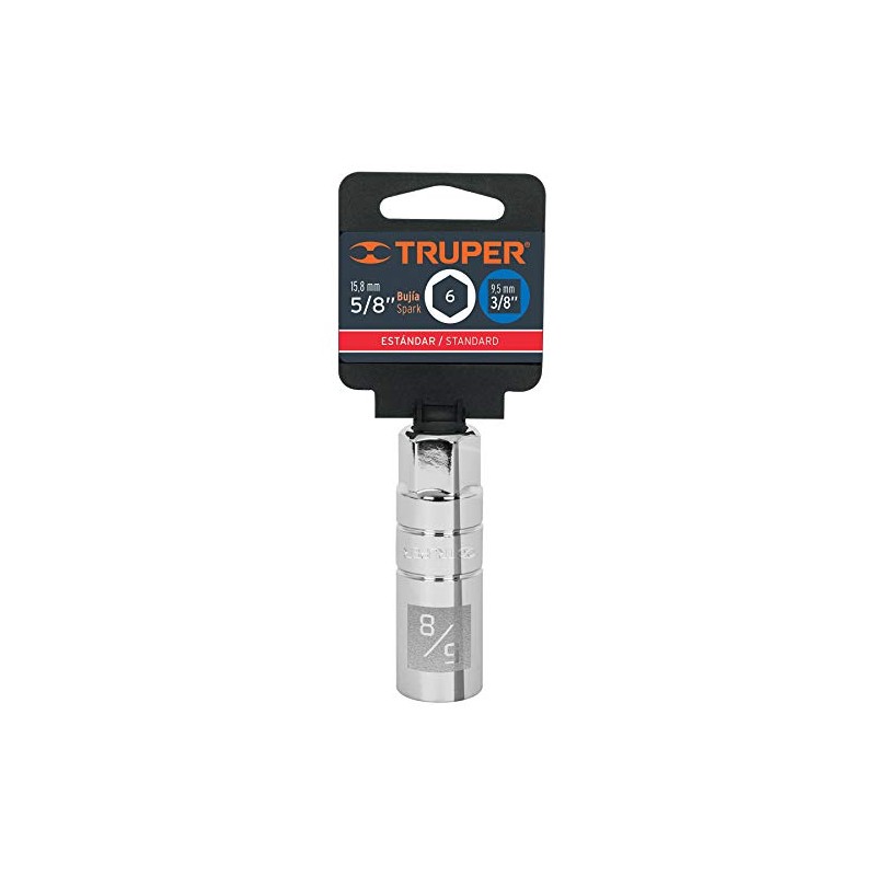 Truper D-3820-B, Dados para bujía de 6 puntas std, 5/8"