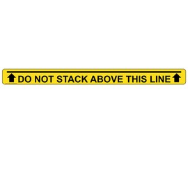 ComplianceSigns.com Do Not Stack Above This Line Label Decal, 36 x 3 inch Flexible Vinyl with Adhesive Backing for Industrial Notices, American Made Safety Signs for the Workplace