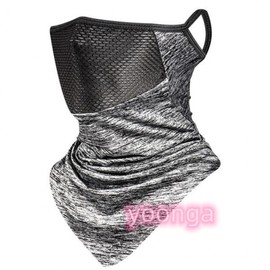 Cycling Winter Hat Balaclava Mask Ice Silk Triangle Ear Warmer Motorcycle Balaclava Pure Black All Size