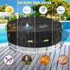 12 Ft Round Pool Cover with Reflective Strips,Round Pool Cover,Swimming