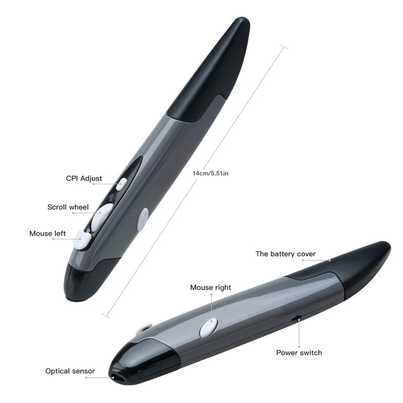 Wireless Pocket Pen Mouse/Songway 2.4GHz USB Optical Portable Mouse Mice/Adjustable