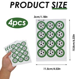 48-Pack Football Birthday Party Stickers, Thank You for Coming Decorative Labels for Football Parties, Sports Events, and Birthday Celebrations, 3x3cm, Durable and Eye-Catching Design
