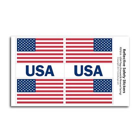 COOLHUBCAPS Reflective American Flag Decals (Forward and Rear Facing)