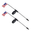 2PCS Solar Powered Garden Light Flag Lawn Stake Lamp for