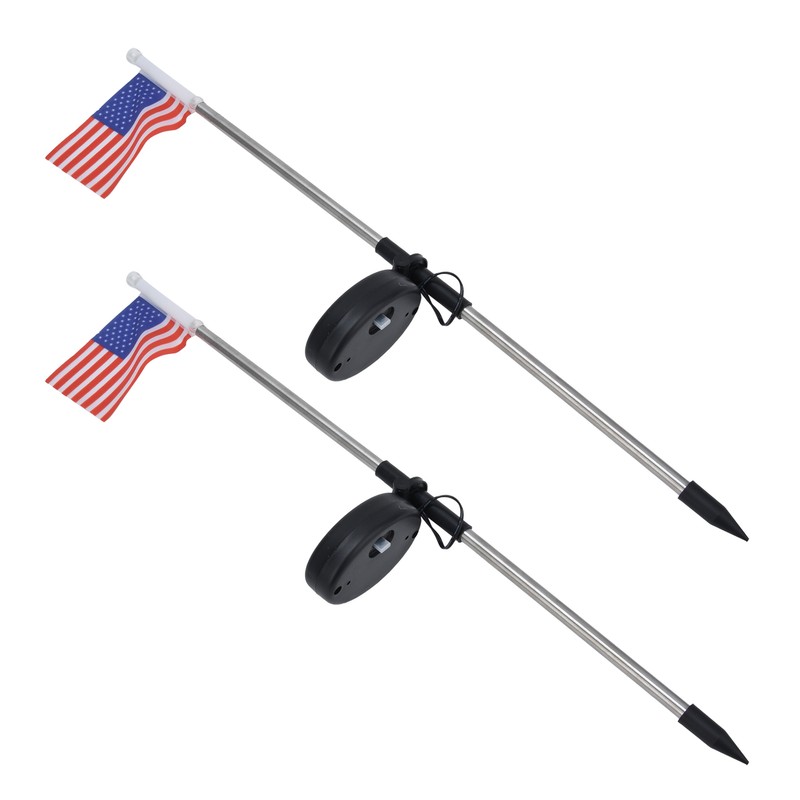 2PCS Solar Powered Garden Light Flag Lawn Stake Lamp for