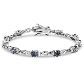 Montana Silversmiths Women's Western Lifestyle Inspired Bracelet (Northern Lights Skip Stone)