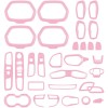 Yoursme 31PCS Car Interior Accessories Cover Trim Kit Pink for