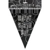 Unique Party 55310 - 12ft Foil Glitz Black Birthday Bunting