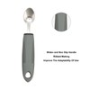 4pcs Adaptive Utensils Knife Fork Spoons Weighted Wide Handles Grey