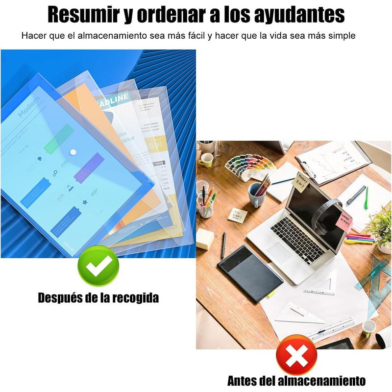 30 Sobres de Plástico, Sobres de Plástico con Cierre a