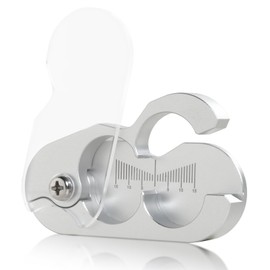 Pill Cutter for Small Pill, 1/2, 1/4, 1/8 Cutting, Metal Pill Cutter with Laser Scale& Transprent Lid, Silver